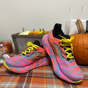Asics Multicolor Athletic Shoes with Yellow Laces